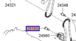 Болт успокоителя цепи Хендай Старекс 2,4 THETA 2438825001 Starex H1   